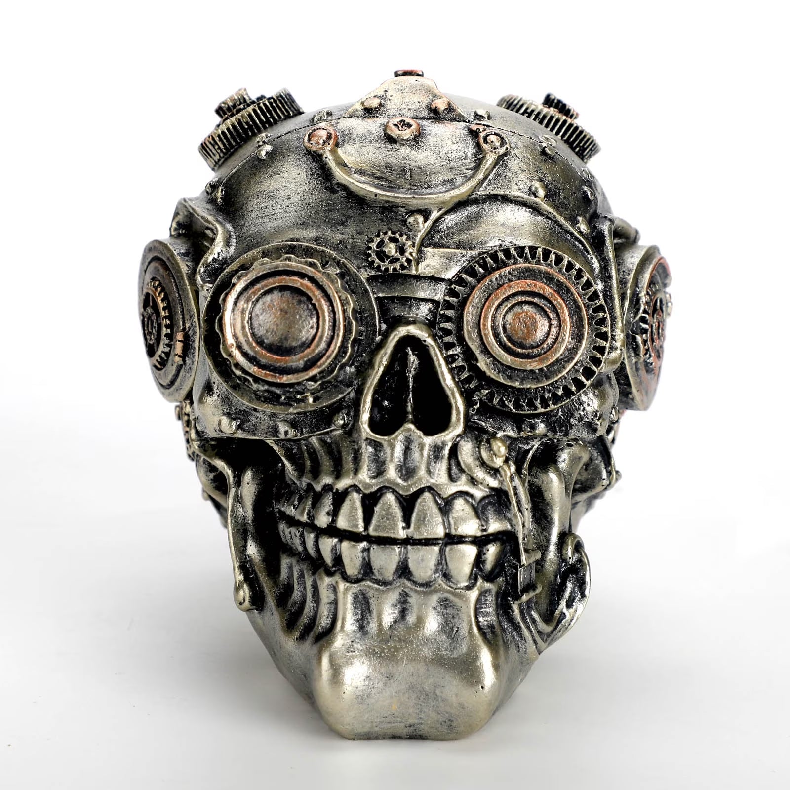 Halloween Skull Decor, Resin Steampunk Skull Decorations, Mechanical Skulls Halloween Decorations Indoor