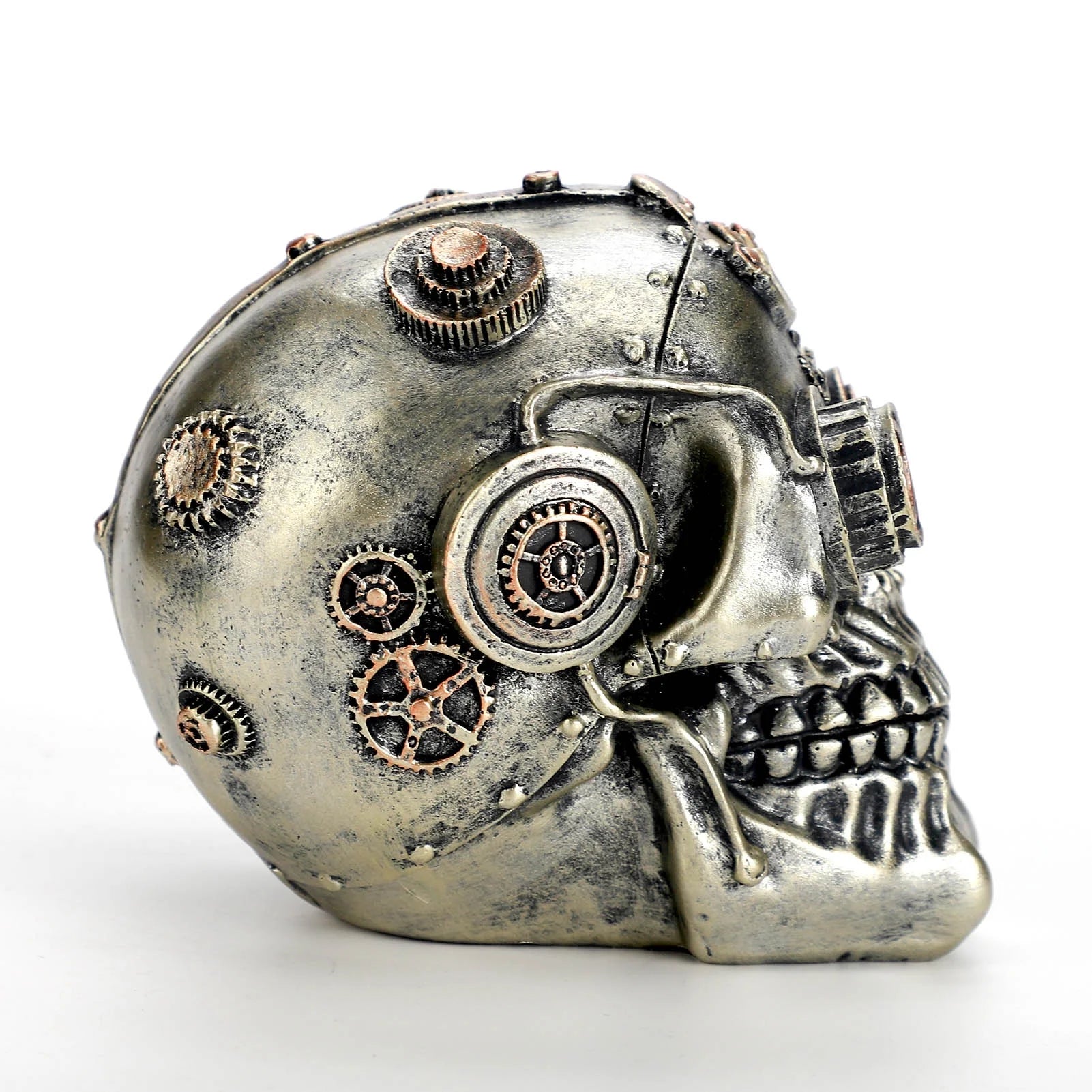 Halloween Skull Decor, Resin Steampunk Skull Decorations, Mechanical Skulls Halloween Decorations Indoor