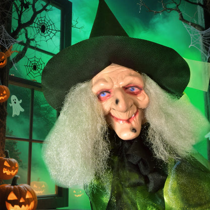 Halloween Witch Outdoor Decoraciones Flying Witches Hanging Decor Halloween Hanging Witch Green
