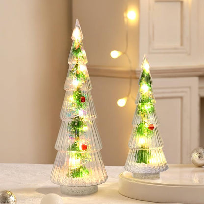 2 Pack Lighted Tabletop Christmas Tree Ornaments with LED Fairy Lights for Living Room Bedroom Fireplace Decorations Indoor Holiday Table Centerpiece Jeurly6 Tiktokshopblackfriday