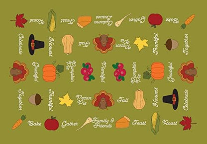 Festive Thanksgiving Tablecloth - Vibrant 59" x 86" Design for Memorable Gatherings