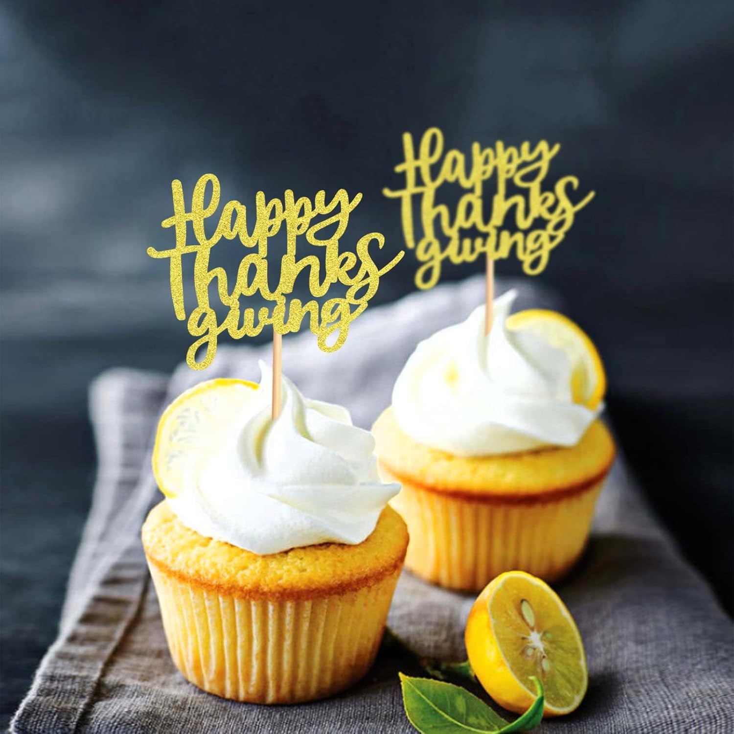24 Pack Happy Thanksgiving Cupcake Toppers Fall Cupcake Toppers Thanksgiving Cake Decorations Thankful Dinner Supplies