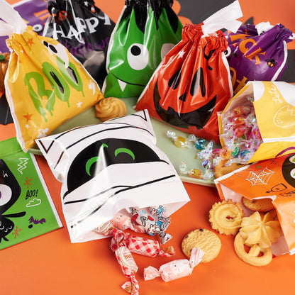 108 Pcs Halloween Treat Bags,Halloween Small Drawstring Candy Bags Goodie Bags Trick or Treat Bags Gift Bags,Halloween Bags Party Favors,Halloween Bags Bulk