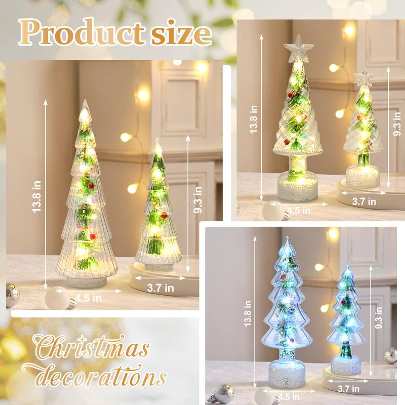 2 Pack Lighted Tabletop Christmas Tree Ornaments with LED Fairy Lights for Living Room Bedroom Fireplace Decorations Indoor Holiday Table Centerpiece Jeurly6 Tiktokshopblackfriday