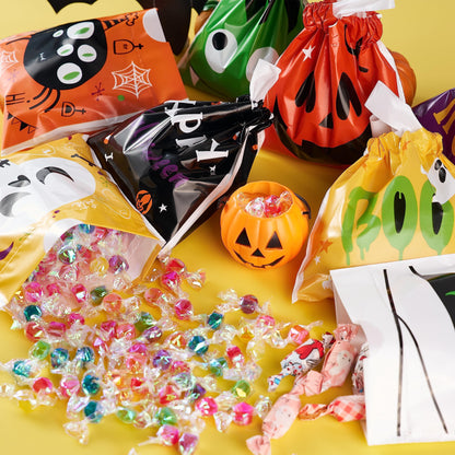 108 Pcs Halloween Treat Bags,Halloween Small Drawstring Candy Bags Goodie Bags Trick or Treat Bags Gift Bags,Halloween Bags Party Favors,Halloween Bags Bulk
