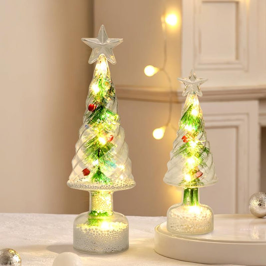 2 Pack Lighted Tabletop Christmas Tree Ornaments with LED Fairy Lights for Living Room Bedroom Fireplace Decorations Indoor Holiday Table Centerpiece Jeurly6 Tiktokshopblackfriday