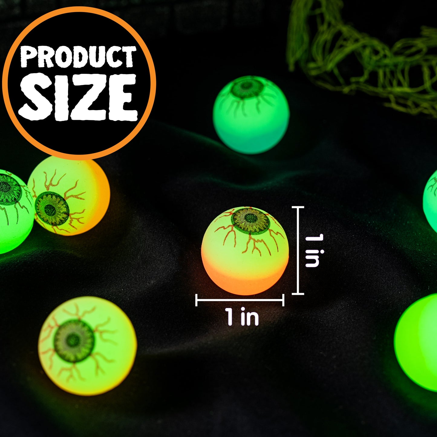 36 Pcs Halloween Bouncy Balls,Glow in the Dark Bouncy Balls Halloween Toys for Kids,For Trick or Treaters,Halloween Goodies,Halloween Party Favors