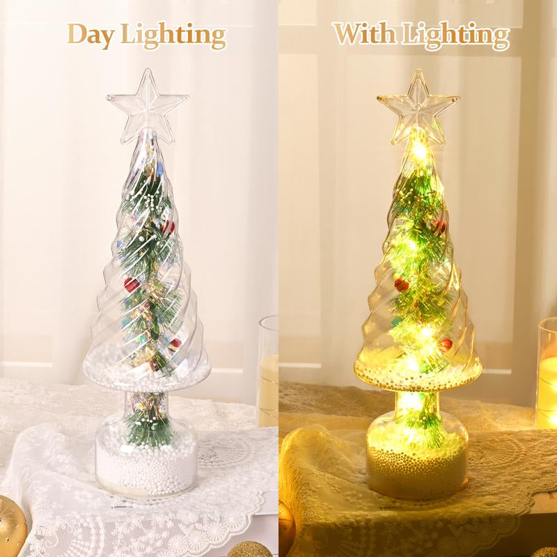 2 Pack Lighted Tabletop Christmas Tree Ornaments with LED Fairy Lights for Living Room Bedroom Fireplace Decorations Indoor Holiday Table Centerpiece Jeurly6 Tiktokshopblackfriday