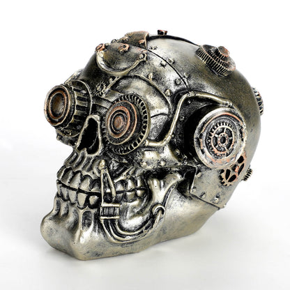 Halloween Skull Decor, Resin Steampunk Skull Decorations, Mechanical Skulls Halloween Decorations Indoor