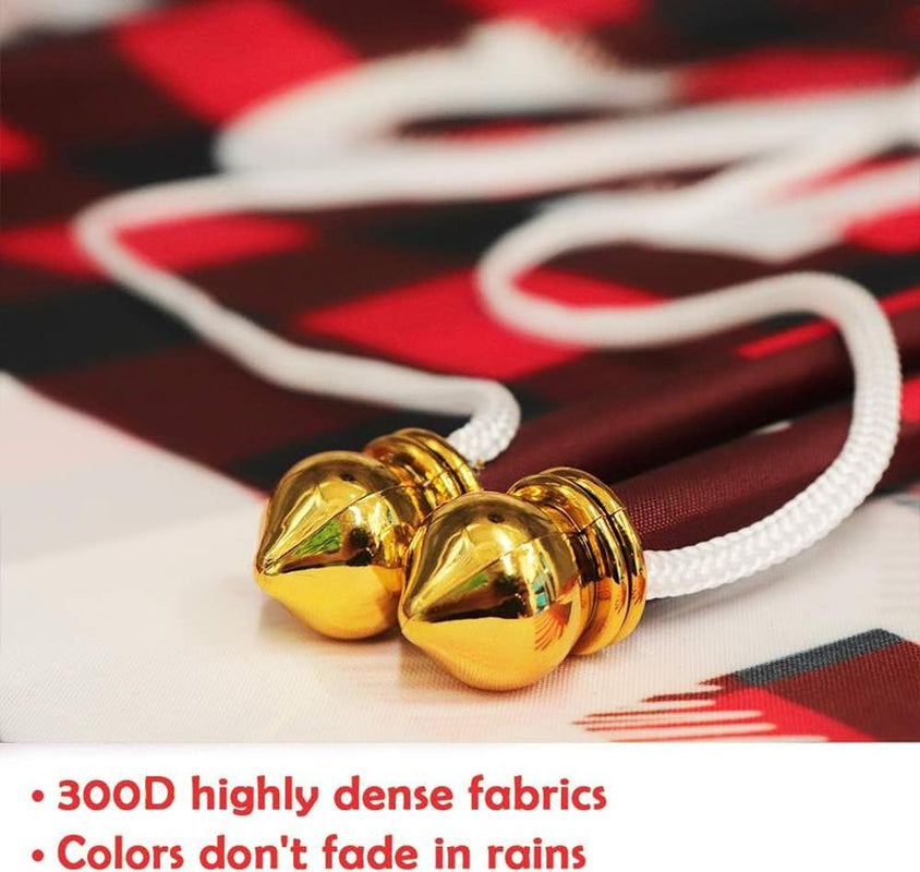 Limited Christmas Sale: Red Black Buffalo Plaid Christmas Decorations Outdoor Yard Front Porch Sign Set