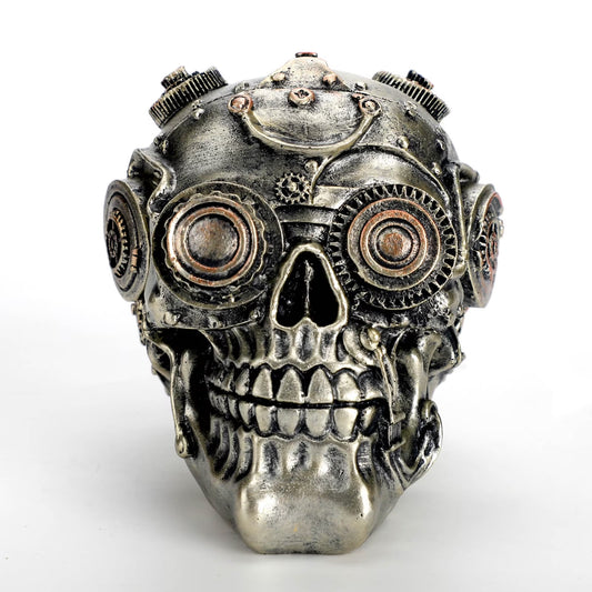Halloween Skull Decor, Resin Steampunk Skull Decorations, Mechanical Skulls Halloween Decorations Indoor