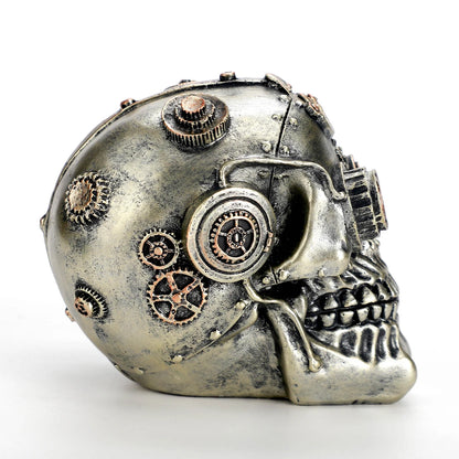 Halloween Skull Decor, Resin Steampunk Skull Decorations, Mechanical Skulls Halloween Decorations Indoor