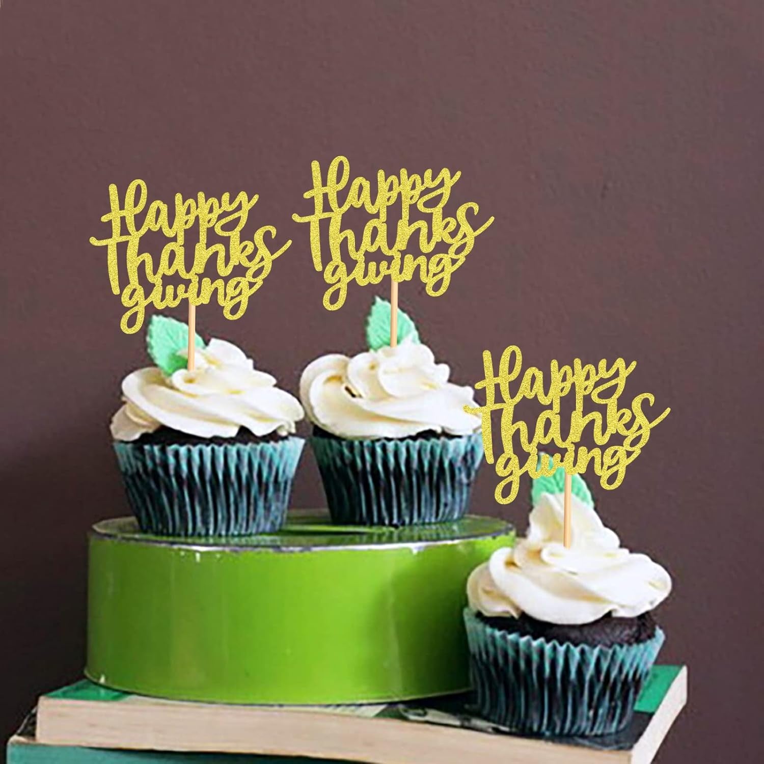 24 Pack Happy Thanksgiving Cupcake Toppers Fall Cupcake Toppers Thanksgiving Cake Decorations Thankful Dinner Supplies