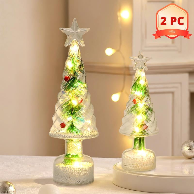 2 Pack Lighted Tabletop Christmas Tree Ornaments with LED Fairy Lights for Living Room Bedroom Fireplace Decorations Indoor Holiday Table Centerpiece Jeurly6 Tiktokshopblackfriday