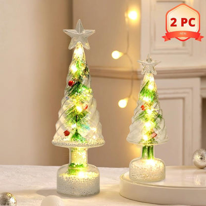 2 Pack Lighted Tabletop Christmas Tree Ornaments with LED Fairy Lights for Living Room Bedroom Fireplace Decorations Indoor Holiday Table Centerpiece Jeurly6 Tiktokshopblackfriday